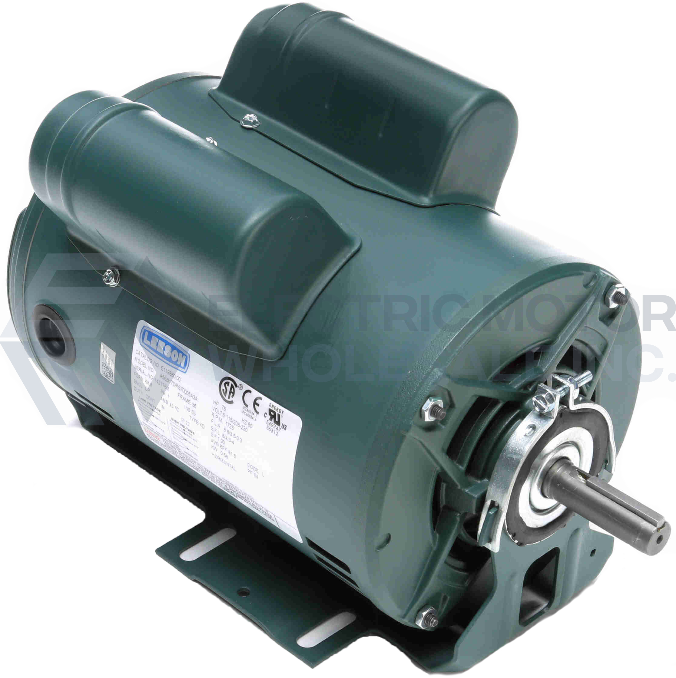 Image for 3/4HP LEESON 1725RPM 56 ODP 1PH ECOSAVER MOTOR E119856.00
